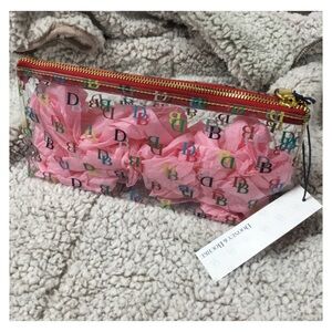 DOONEY & BOURKE “On The Go” Transparent Monogram Cosmetic Case